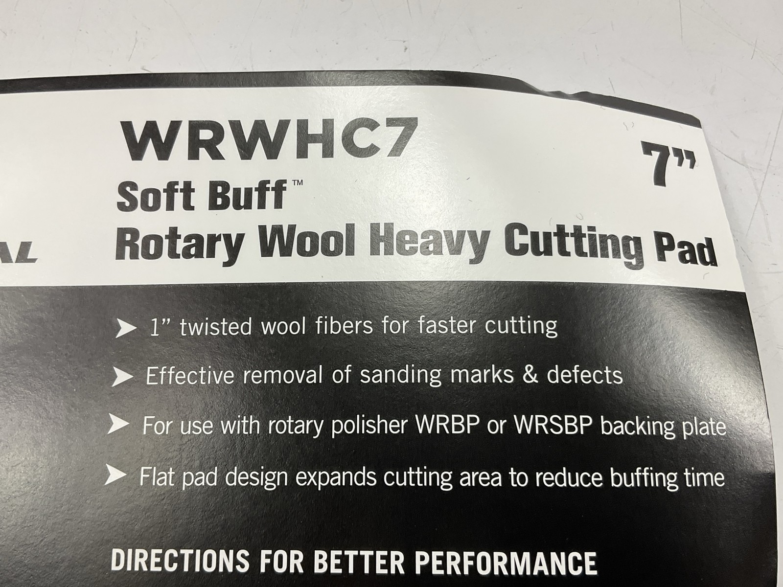 Meguiar's WRWHC7 7" Soft Buff Rotary Heavy Cutting Wool Pad