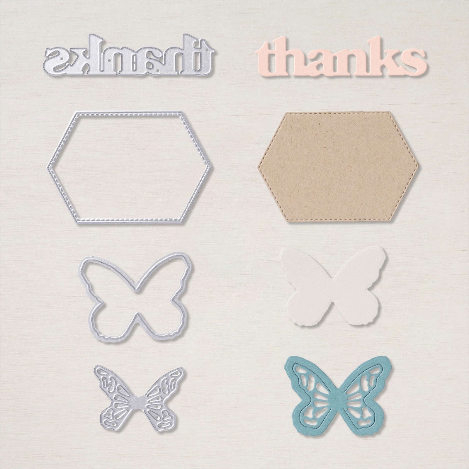 Stampin' Up! THANKS & BEYOND Dies—Exclusive Paper Pumpkin Add-On (Retired NLA)