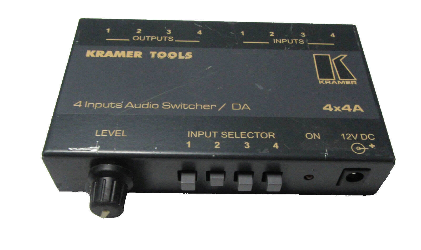 Genuine Kramer 4x4A 4 Inputs Audio Switcher / Distribution Amplifier