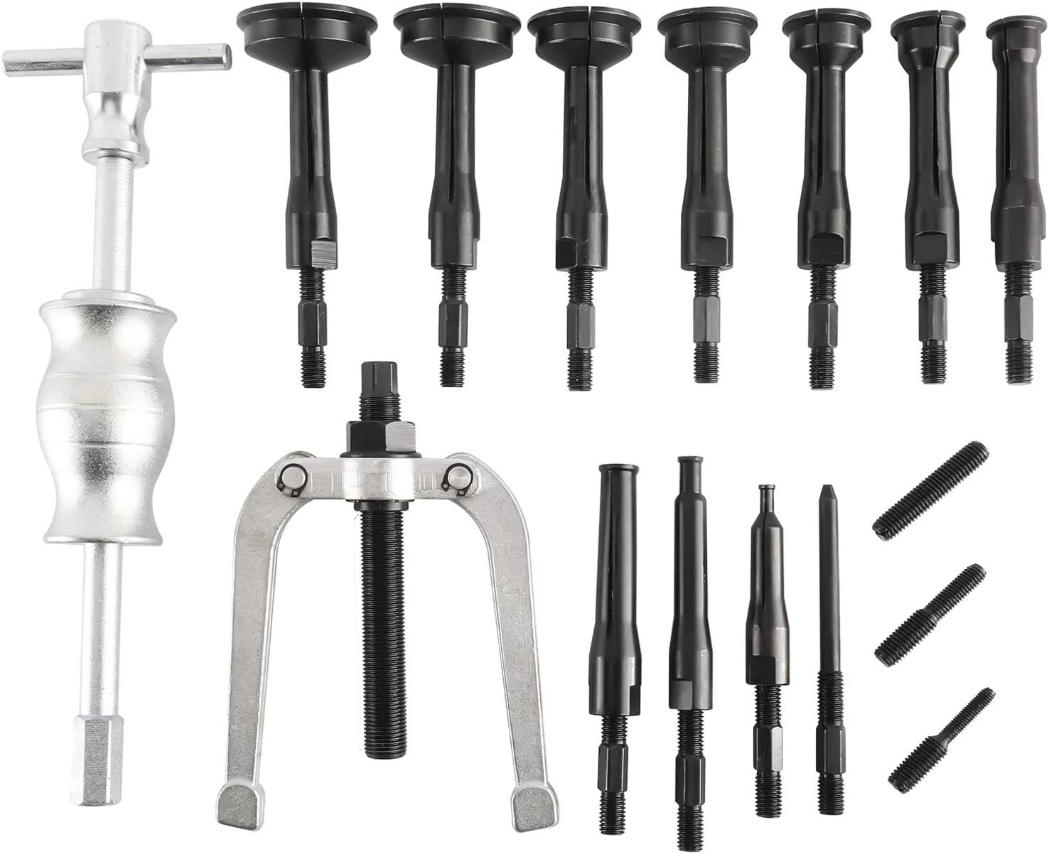 16Pcs Blind Inner Bearing Puller Hole Remover Extractor Set Slide Hammer Tool