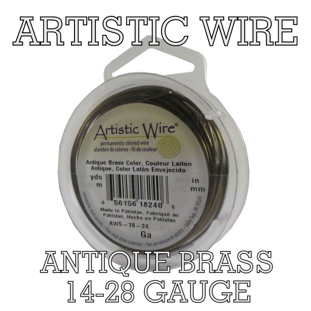 Artistic Wire Craft Wire ANTIQUE BRASS from 14 to 28 ga