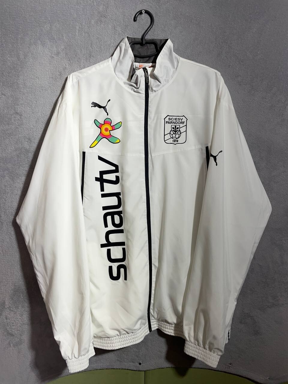 Parndorf FC Austria Football Soccer Jacket With Zipped White Puma Mens Size 2XL
