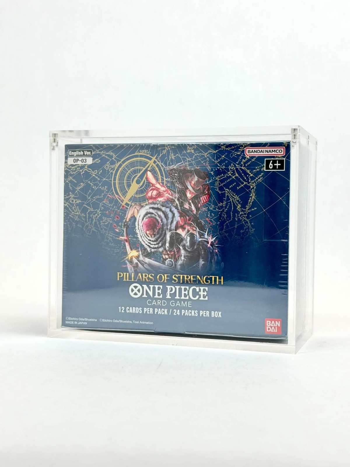 One Piece OP3 Sealed Booster Box Acrylic Case | Collector Display