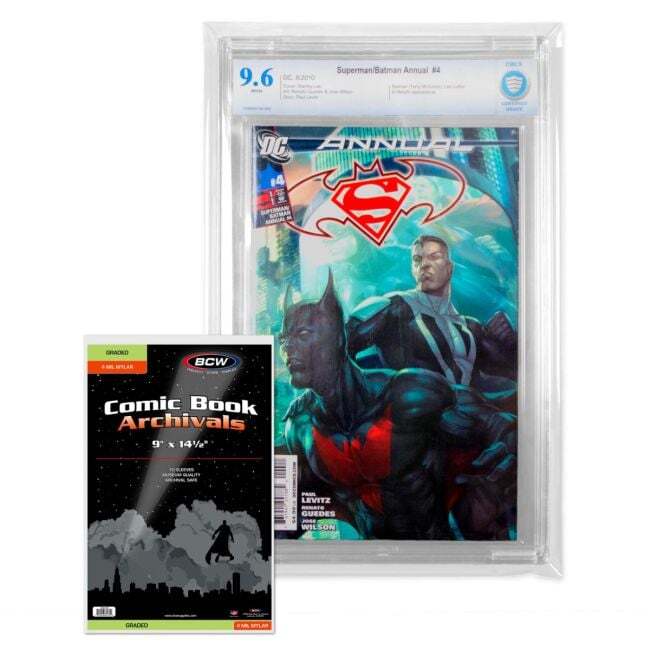 5 packs of 10 (50) BCW 9" x 14 ½" Graded Comic Book 4-MIL Mylar Sleeves