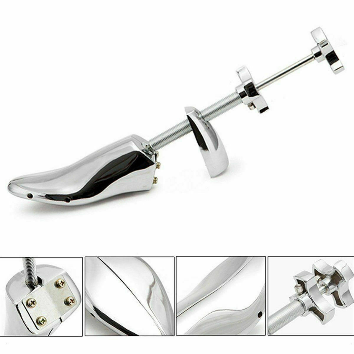 1 Pc Polished Metal Aluminium Men Adjustable Shoe Stretcher Shapes Expander Care