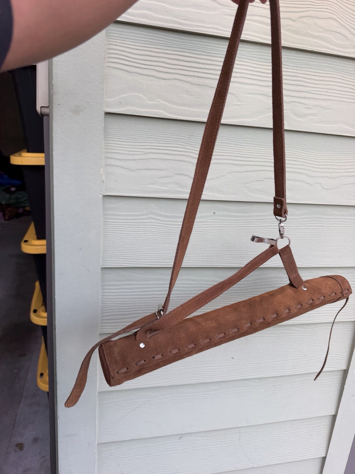 Genuine Suede Leather Back Arrow Quiver Traditional Handmade Quiver for Arrows