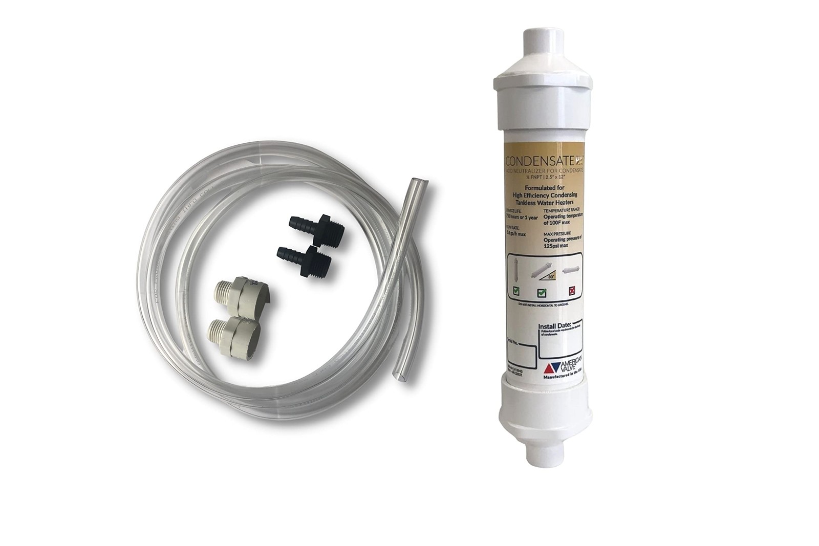 American Valve CondensateRx Condensate Neutralizer Formulated for White