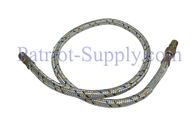 S220-36 Flexible oil line braided steel outside covering 1/4-NPT (MxM) 36