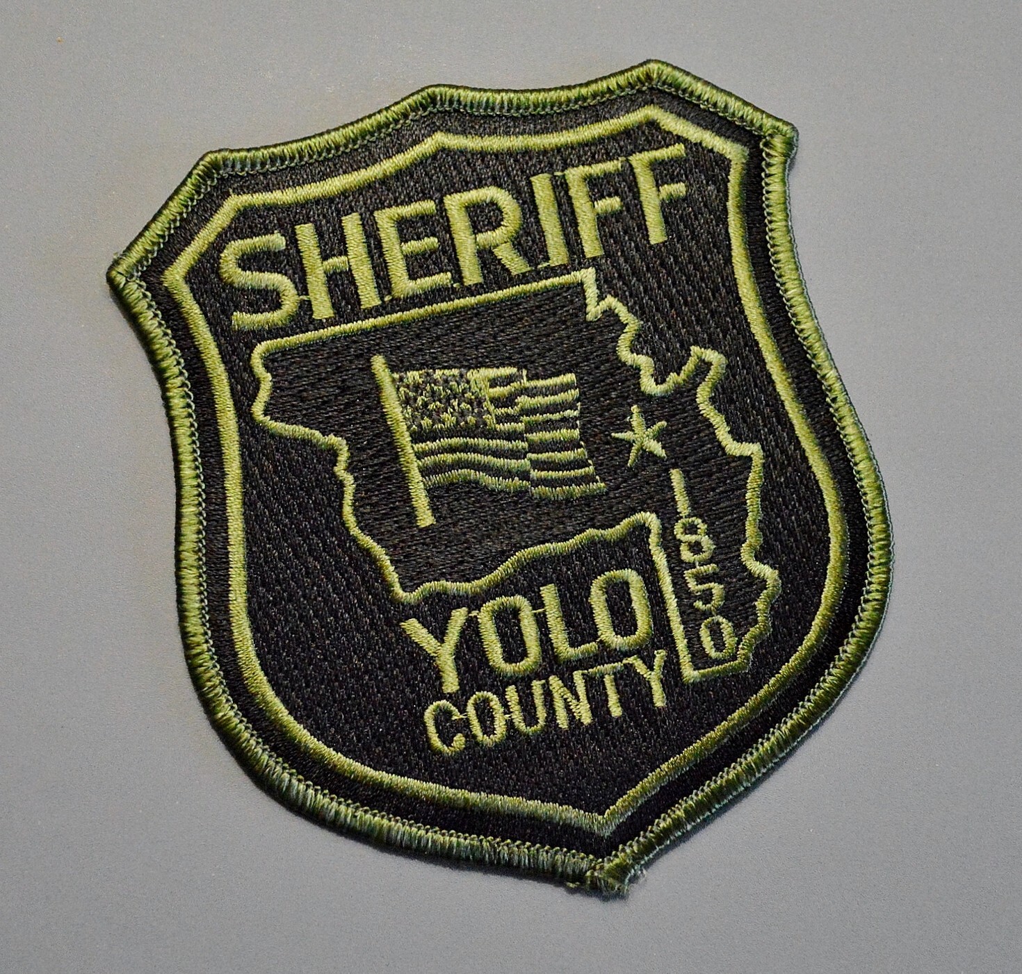 Yolo County California Sheriff o/s Fully Embroidered #3 Patch ++ Mint CA