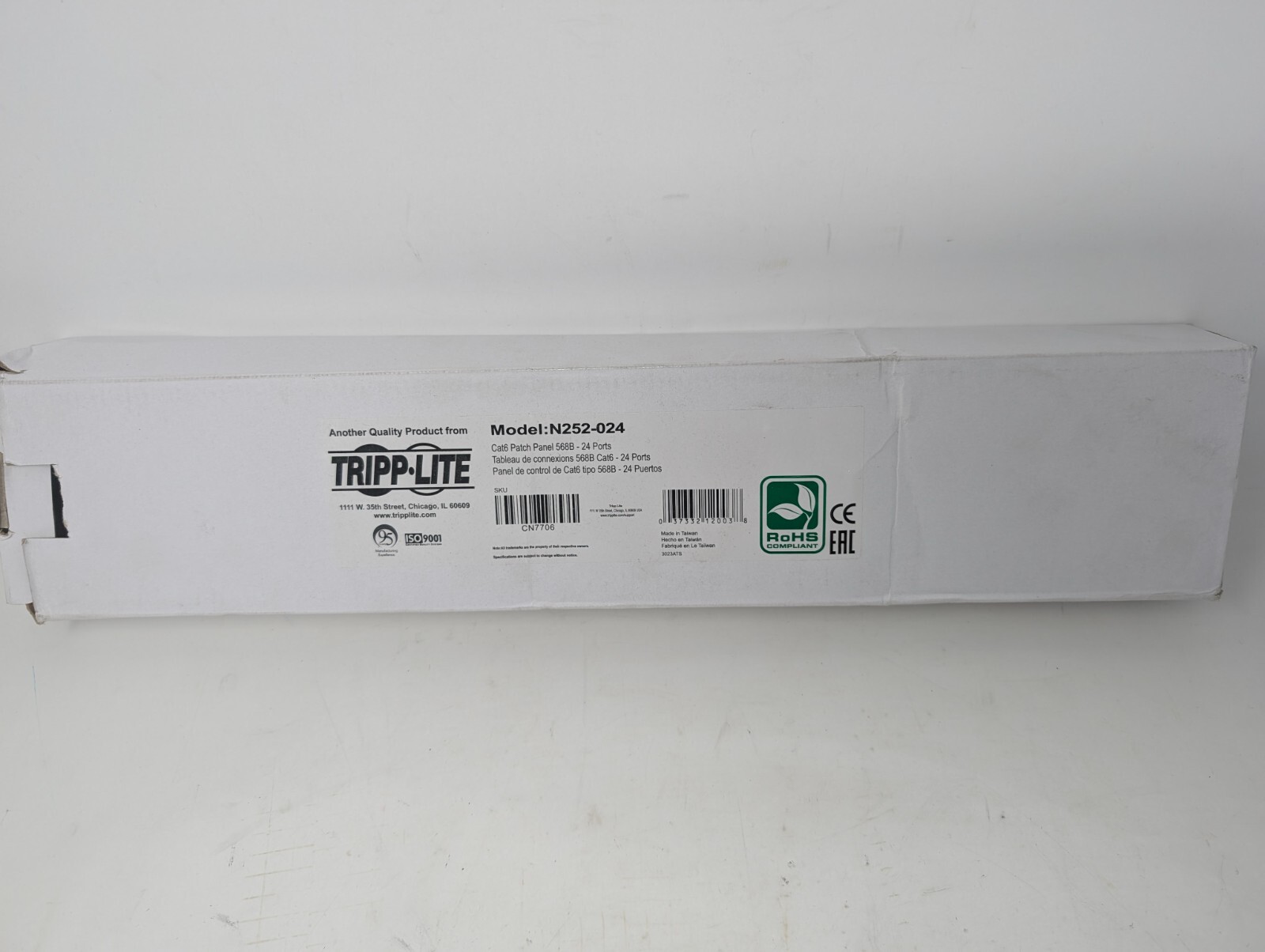 Tripp Lite N252-024 24-Port Cat6 Cat5 Patch Panel Rackmount