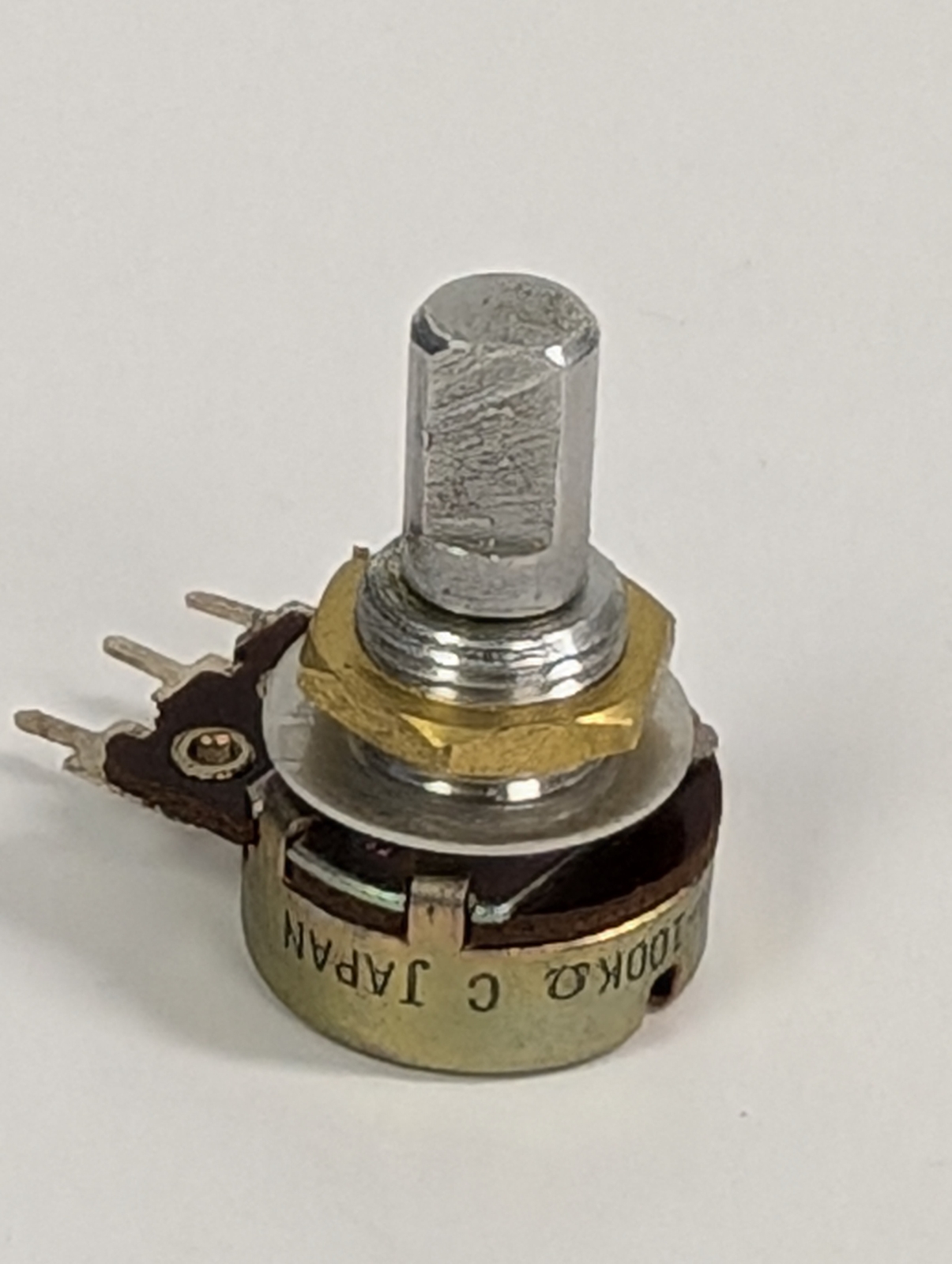 MINIATURE 100K OHM AUDIO TAPER POTENTIOMETER