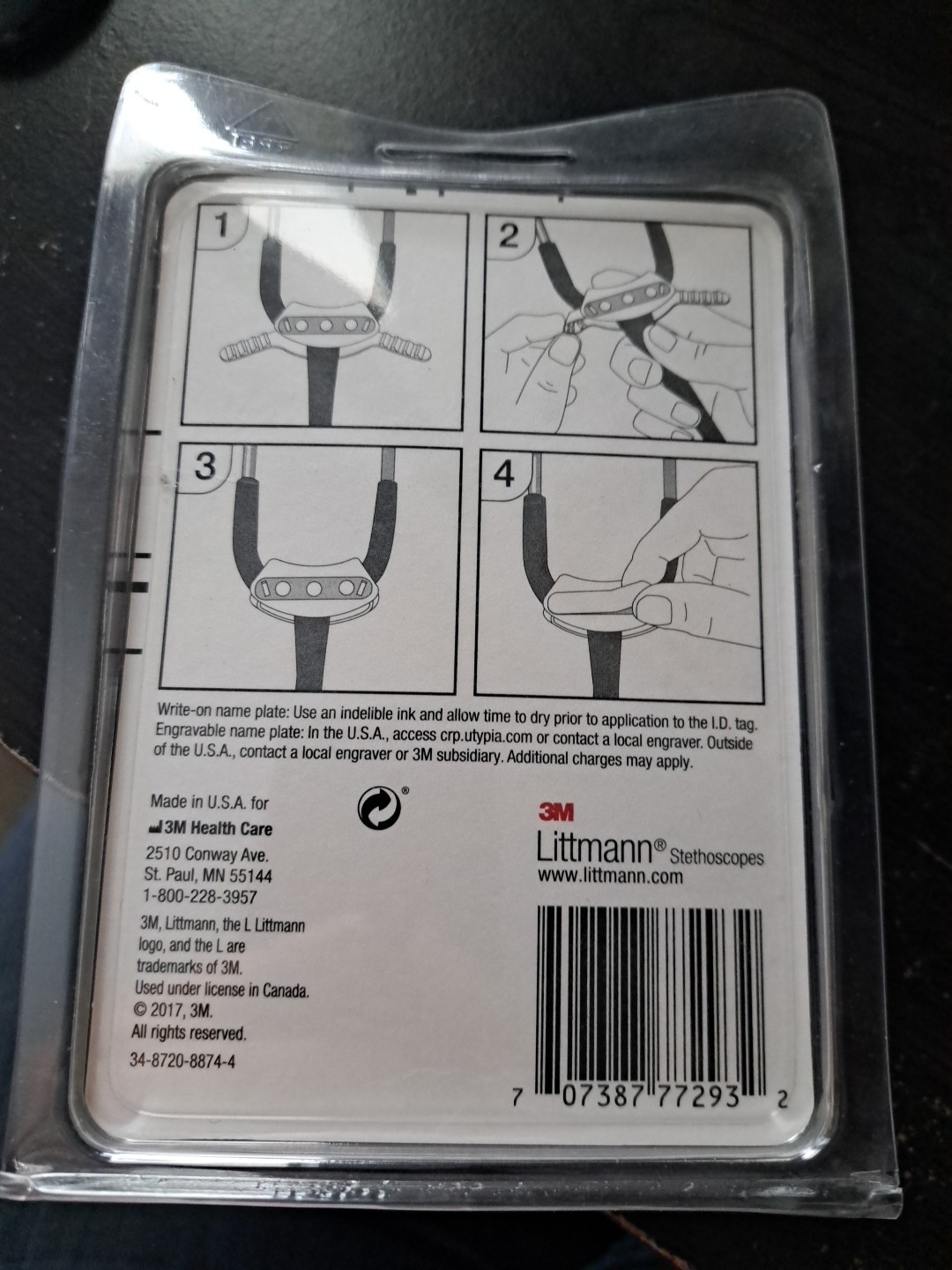 Littmann Stethoscope Identification Tag - Gray #40008