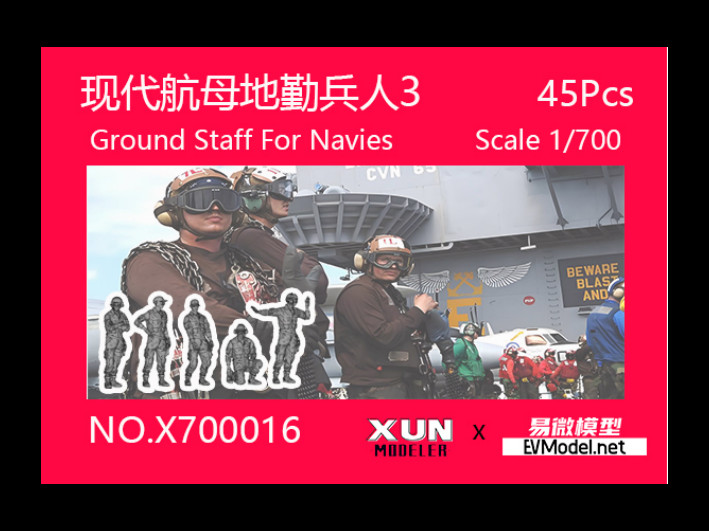 EVMODELXUN X700016 Ground Staff For Navies 3 （3D Print 45pcs）