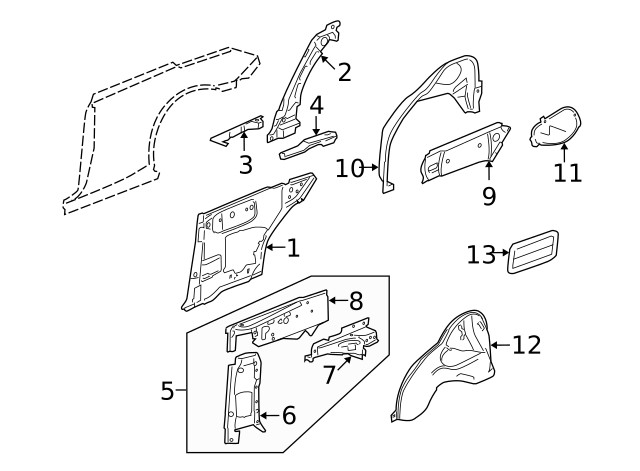 Genuine GM Panel Reinforced 15899162