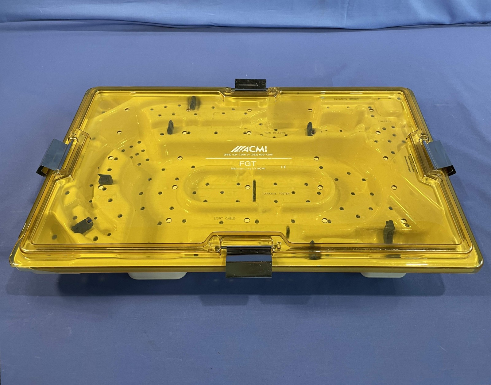 Gyrus ACMI FGT Sterilization Tray with Lid for Flexible Endoscope & Accessories