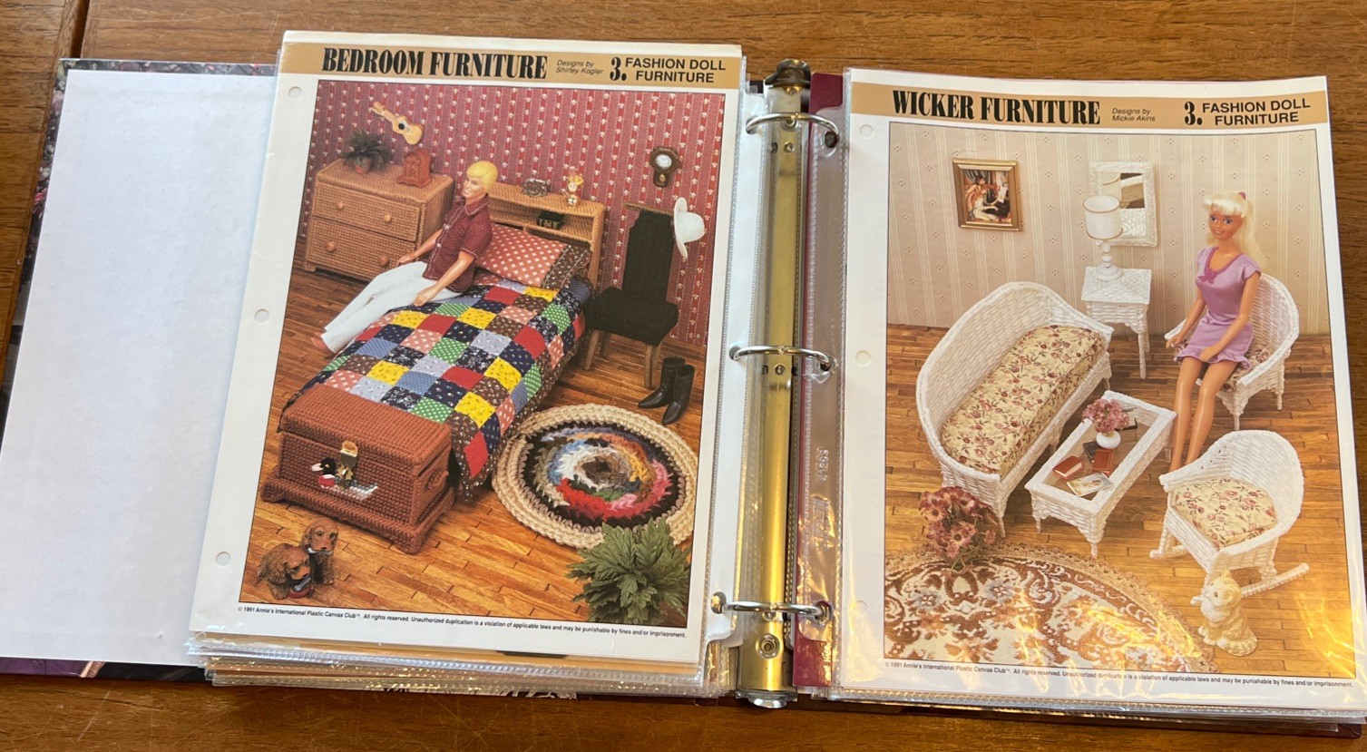 Annie's Attic International Plastic Canvas Club Binder With 54 Patterns