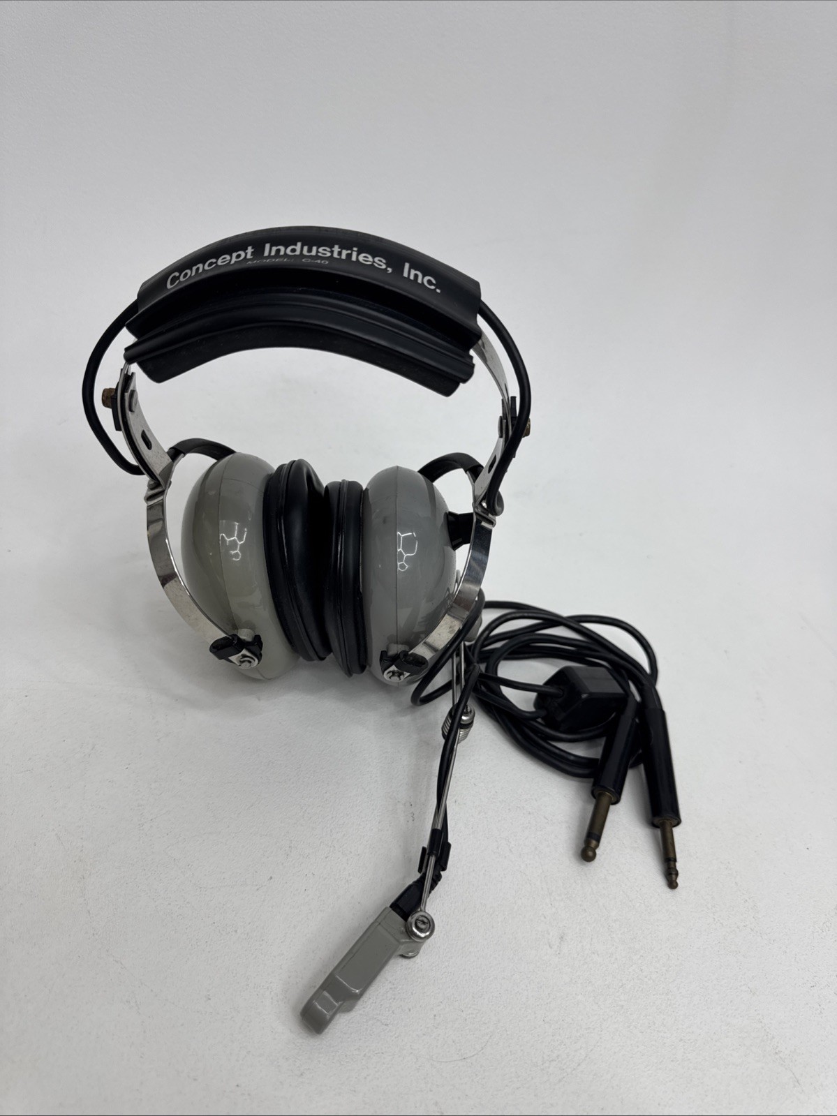 Soft Comm Concept Industries Pilot Headphones Stereo Headset  Model C-40