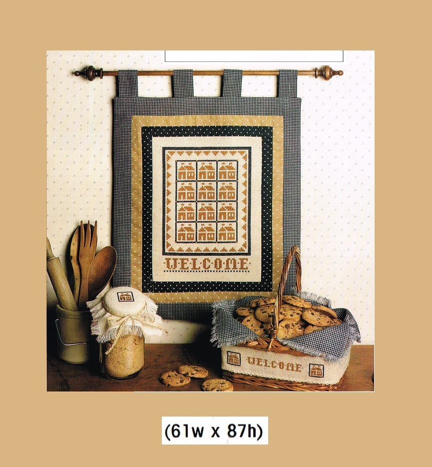 COUNTRY WELCOME  CROSS STITCH PATTERN ONLY  -  KN  SUY