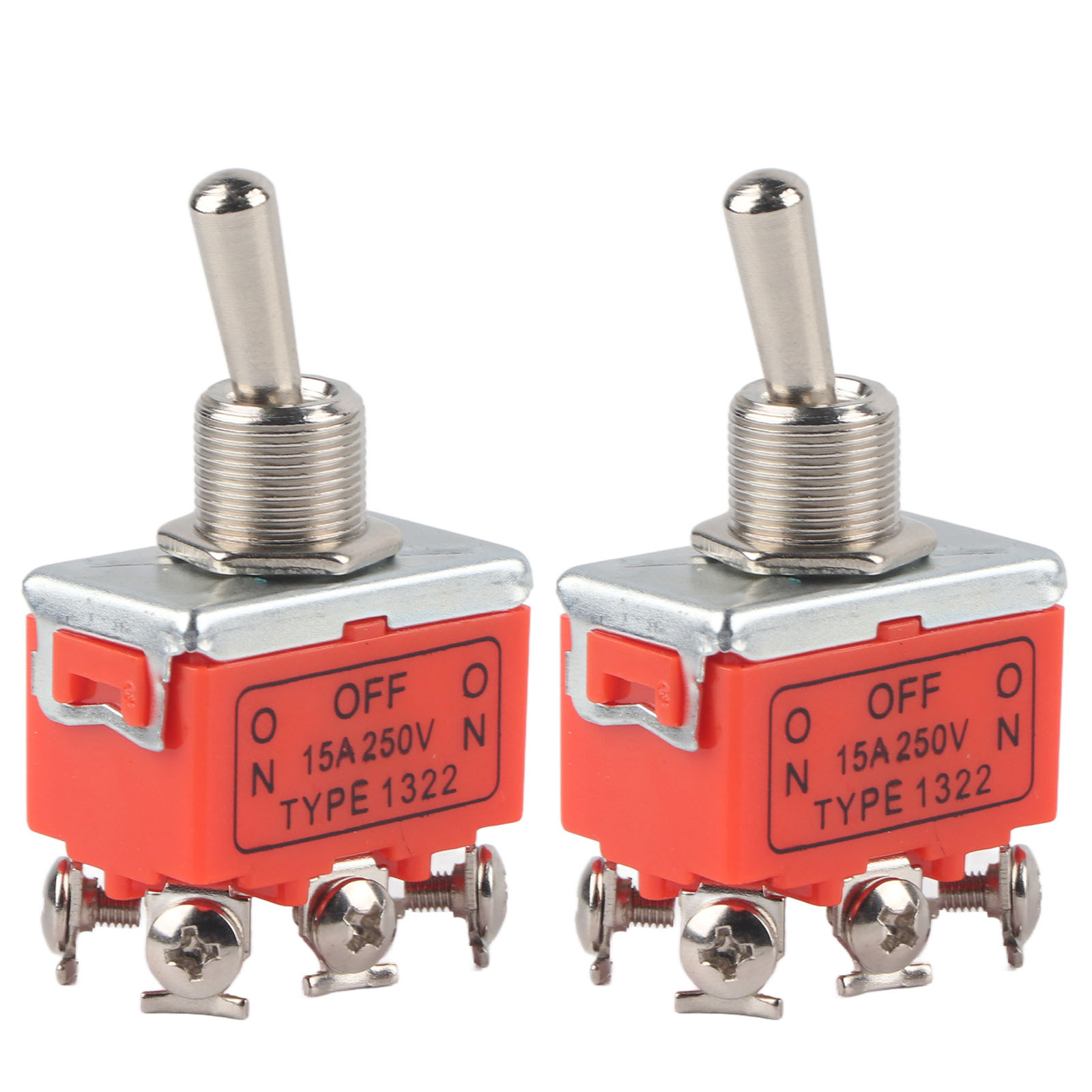 2 Pcs 250V 15A DC Motor Switch 3 Position Forward - Stop - Reverse Toggle Switch