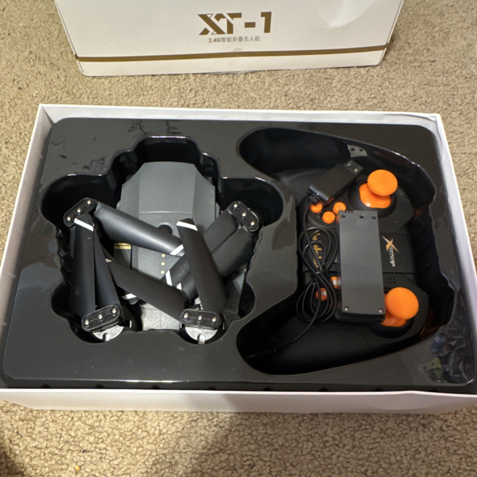 Attop XT-1 Foldable RC Quadcopter Toy Grade Drone Kit with Controller