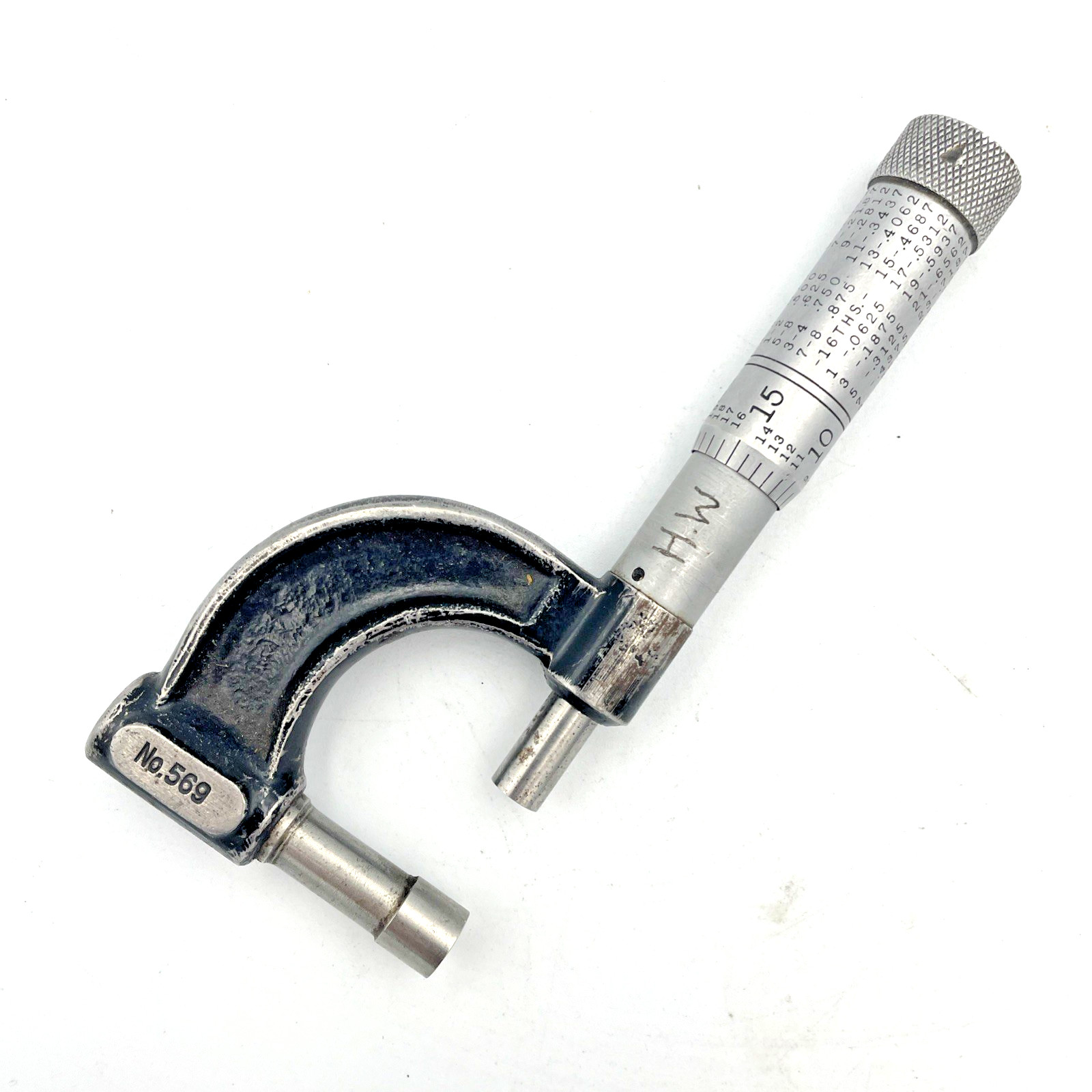 Starrett No. 569 Anvil Micrometer .001” Machinist Tools USA