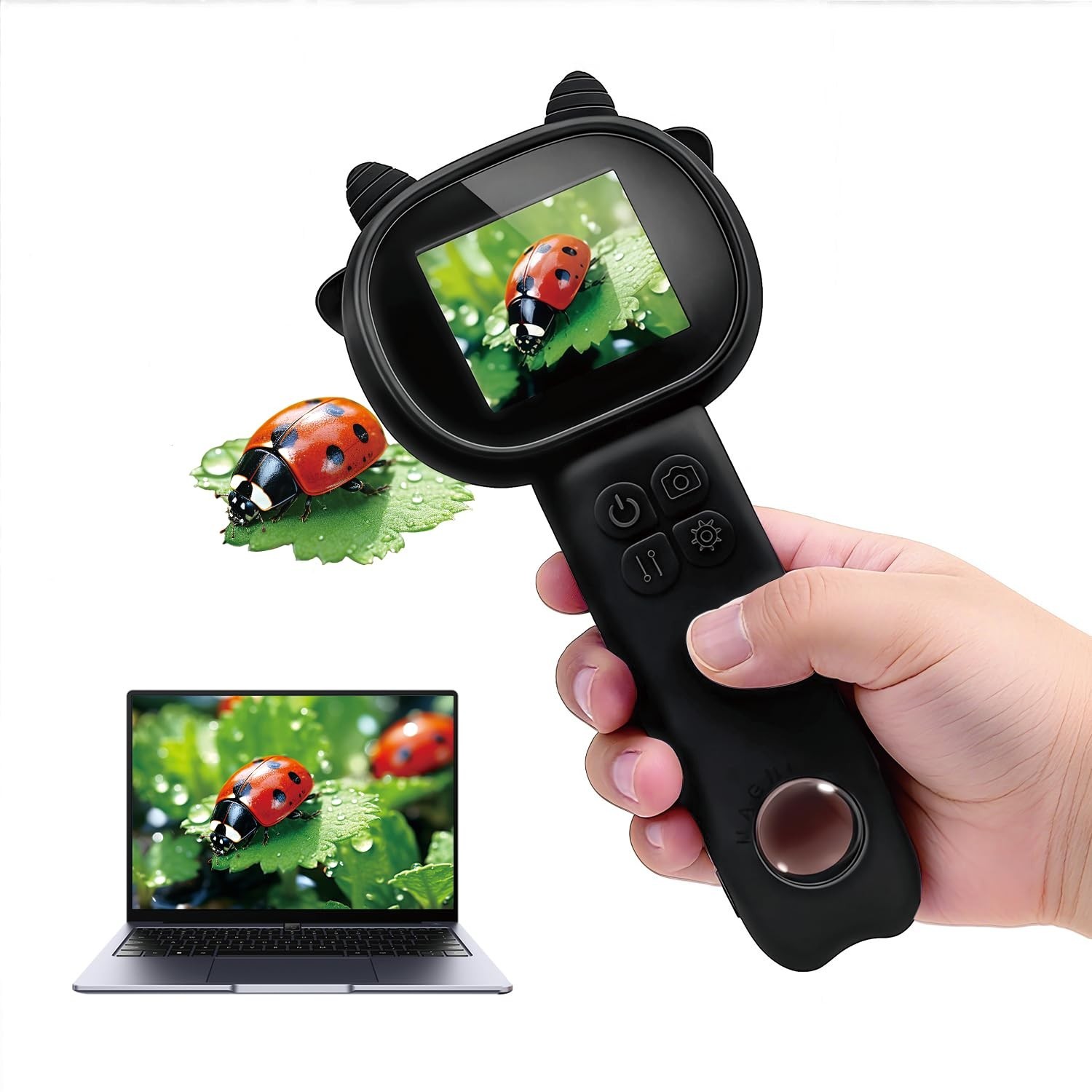 Microscope for Kids 500x Magnification,4X Zoom Mini Pocket Handheld...