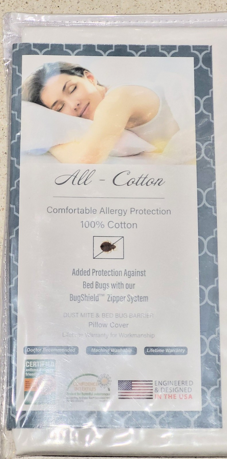 (2) Pillow Cover National Allergy Standard 100%Cotton 21 X 31 📌