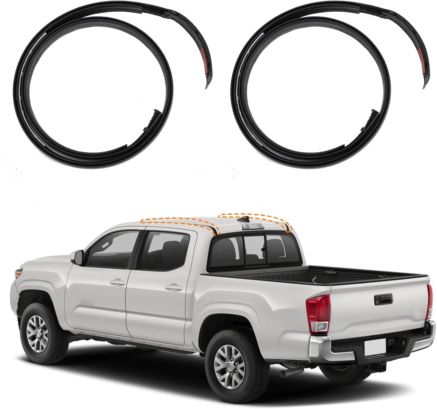 Roof Molding Drip Weatherstrip Compatible with 2005-2015 Toyota Tacoma Double...