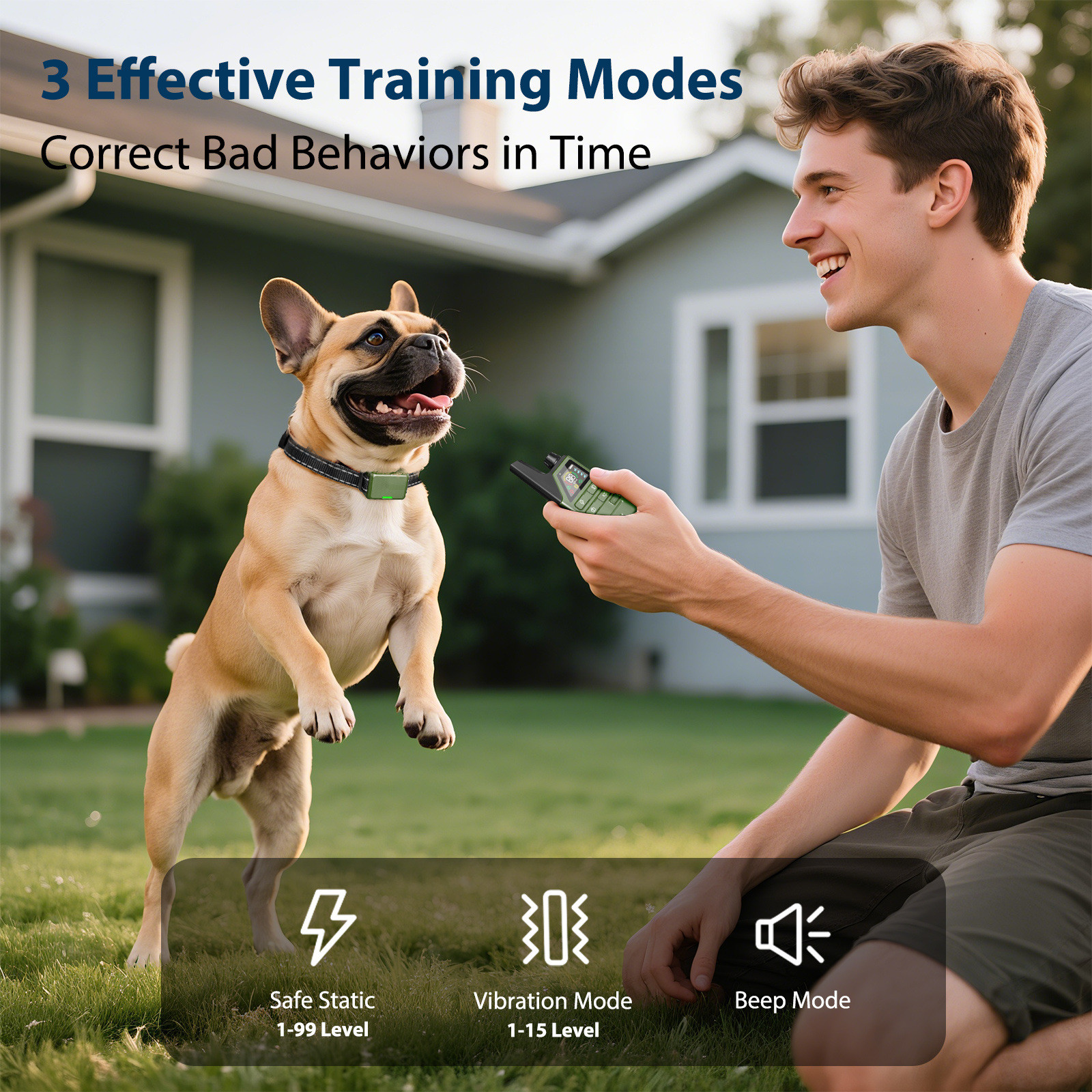 Dog Shock Collar - 4200FT Dog Training Collar with Remote Waterproof Trainer USA