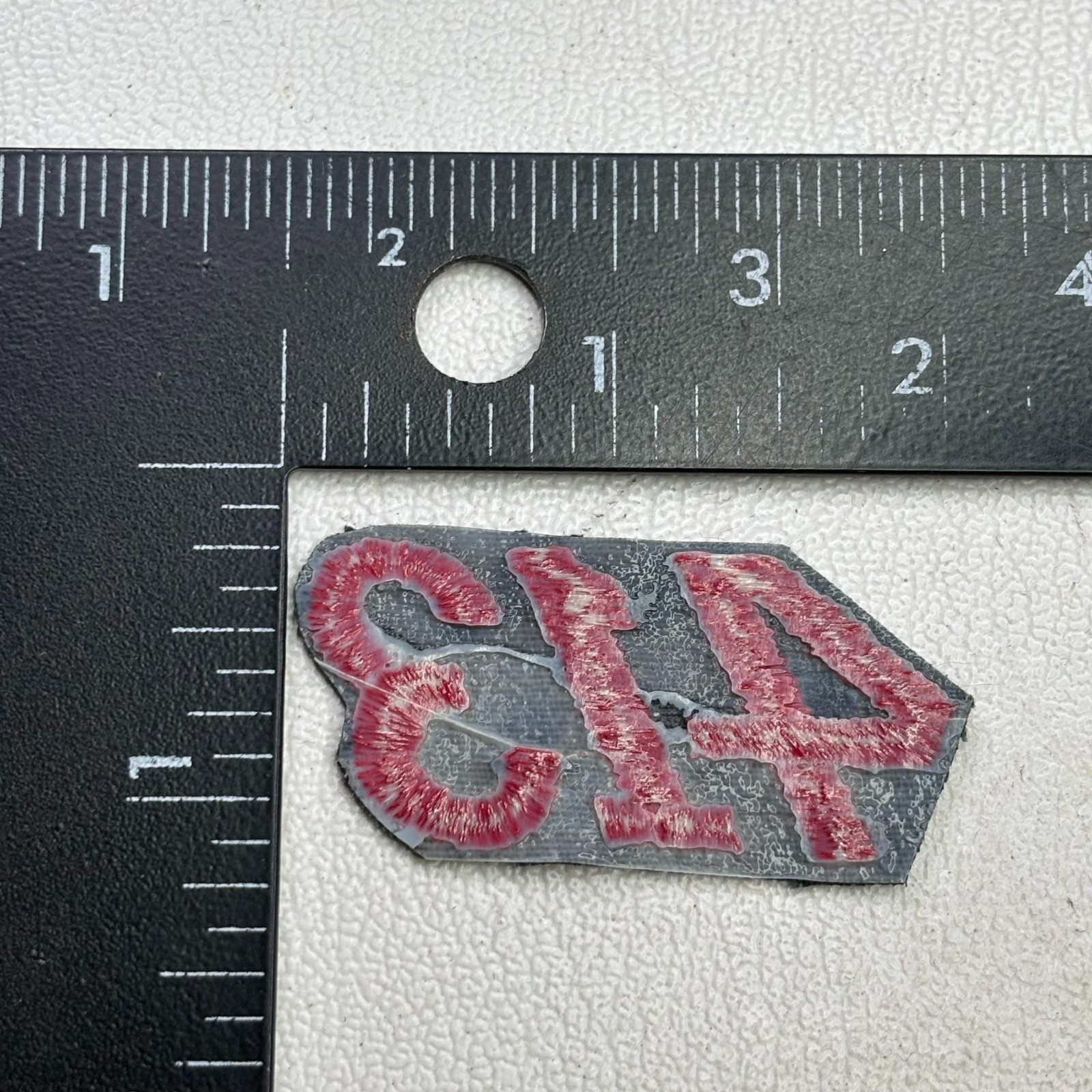 Small Red Embroidery On Black 413 ENGINE Car Auto Themed Patch 59J8