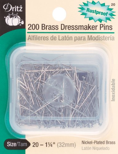 20 Dressmaker Pins, Brass, 1-1/4-Inch (200-Count)