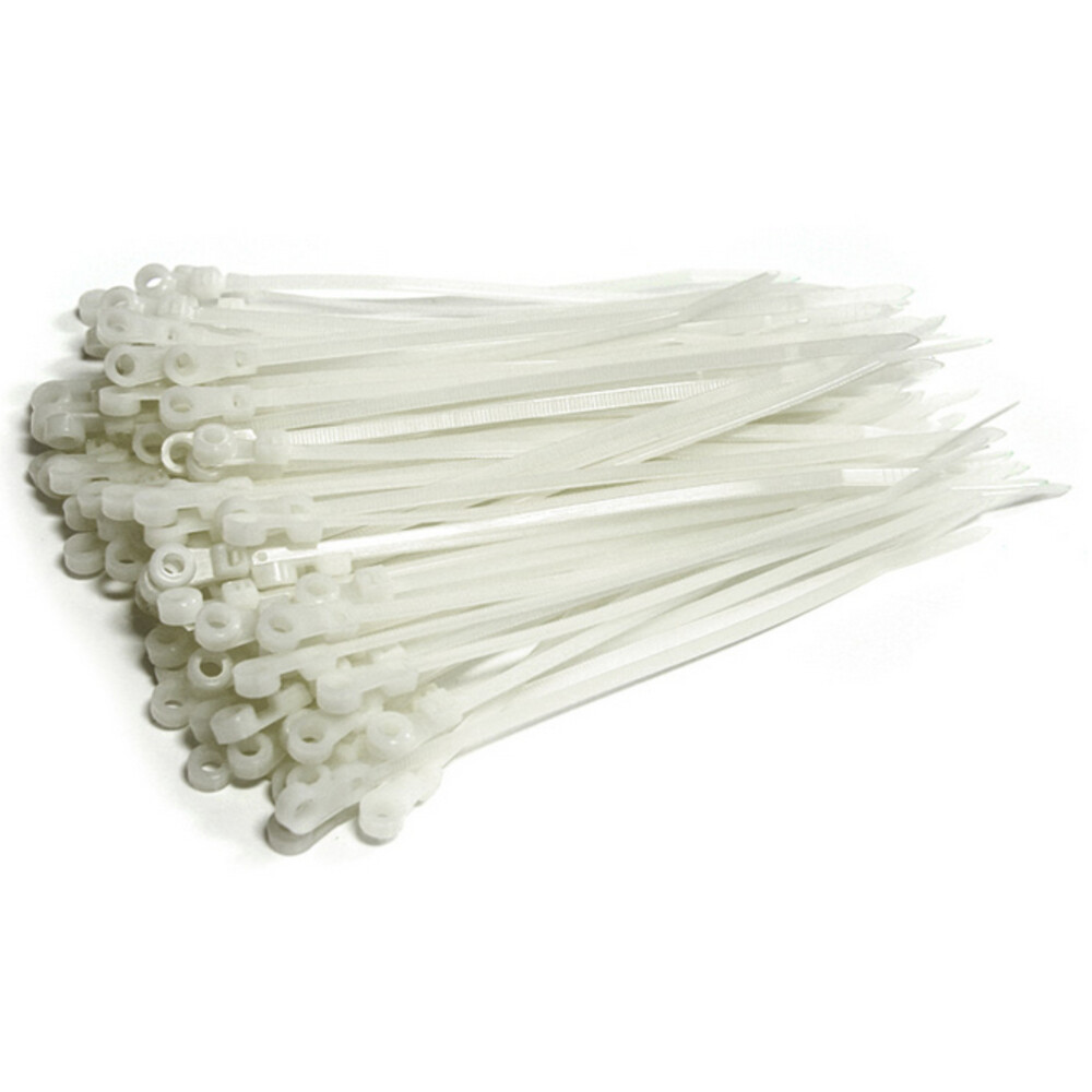 StarTech TCV155 Cable Ties - 6" Screw Mount Nylon White (100 Pack)