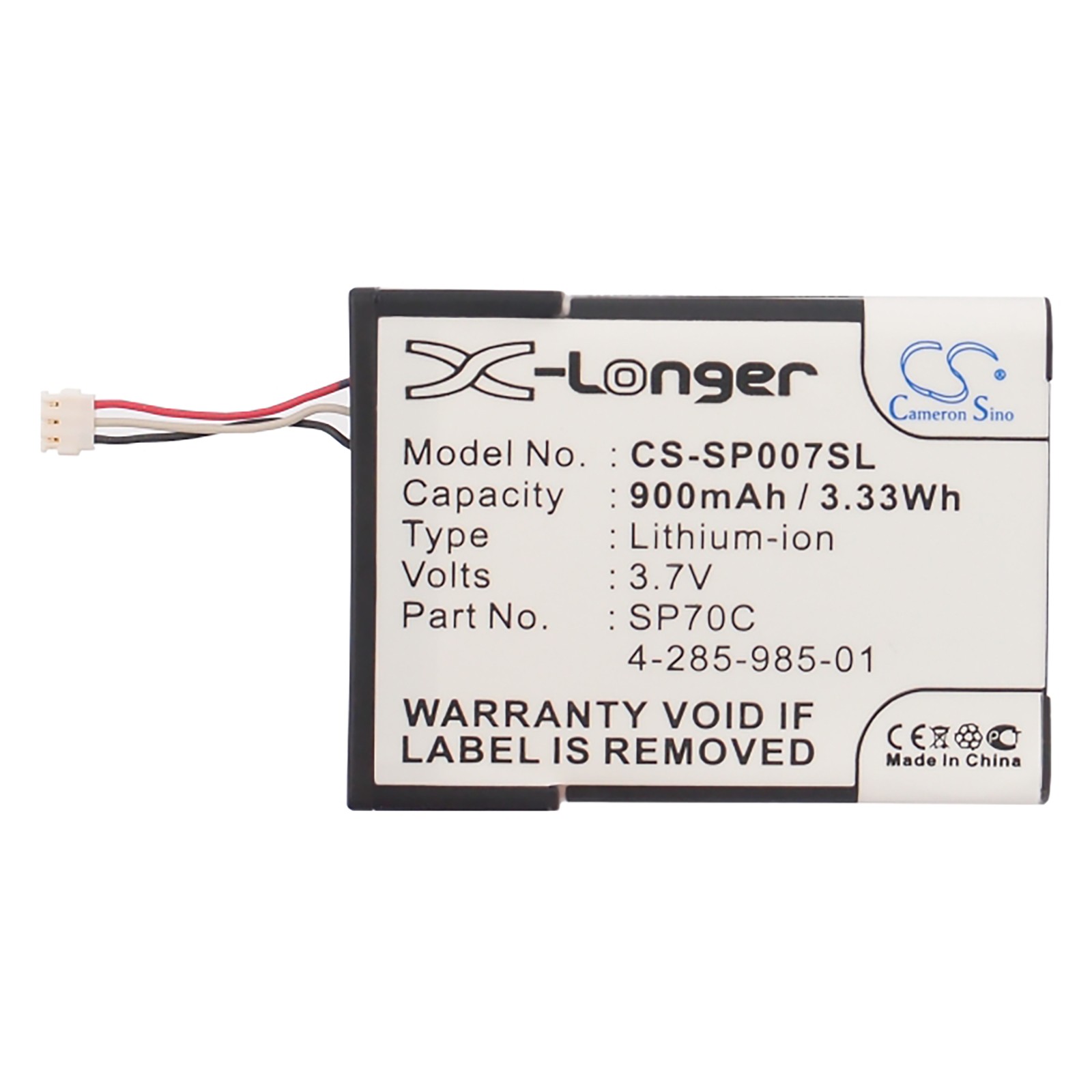 Battery for Sony SP70C PSP E1000 E1002 E1004 E1008 Pulse Wireless Headset 7.1