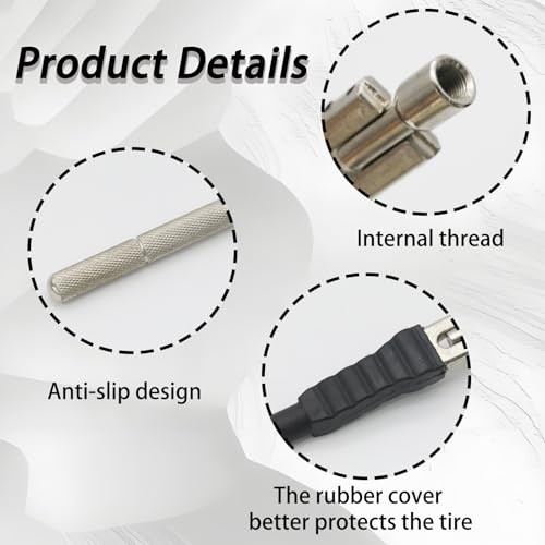 Tire Valve Stem Puller, Tire Valve Core Install and Removal Tool, Silver