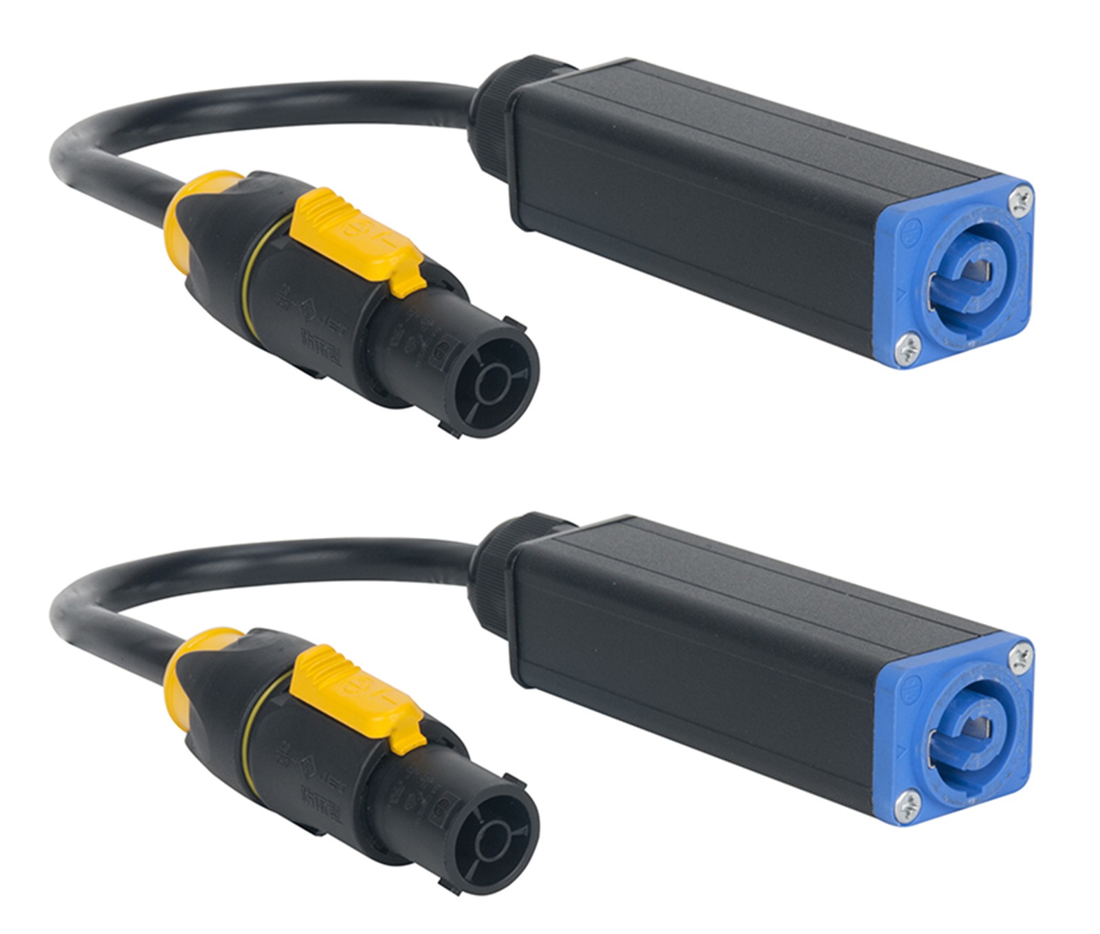(2) American DJ SIP1PCIA IP65 Outdoor 1 Ft. 12 AWG Locking Power Cable Adapters