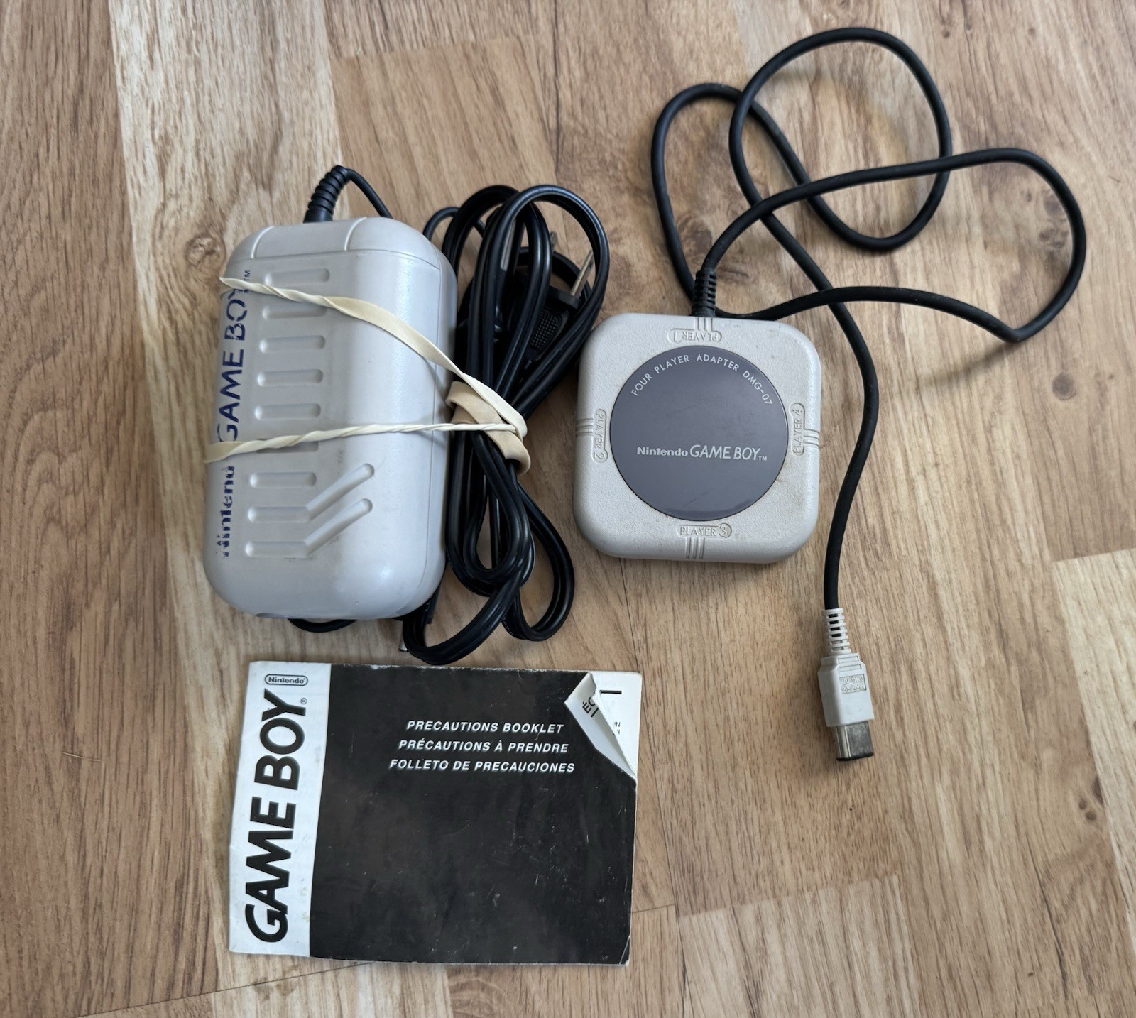 Nintendo Game Boy Collector Lot AC Adapter Four Player Adapter Instructions