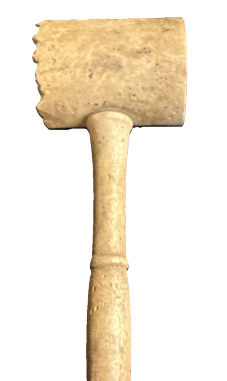 Vintage Wooden Meat Tenderizer Mallet Primitive Rustic Farmhouse Kitchen Tool