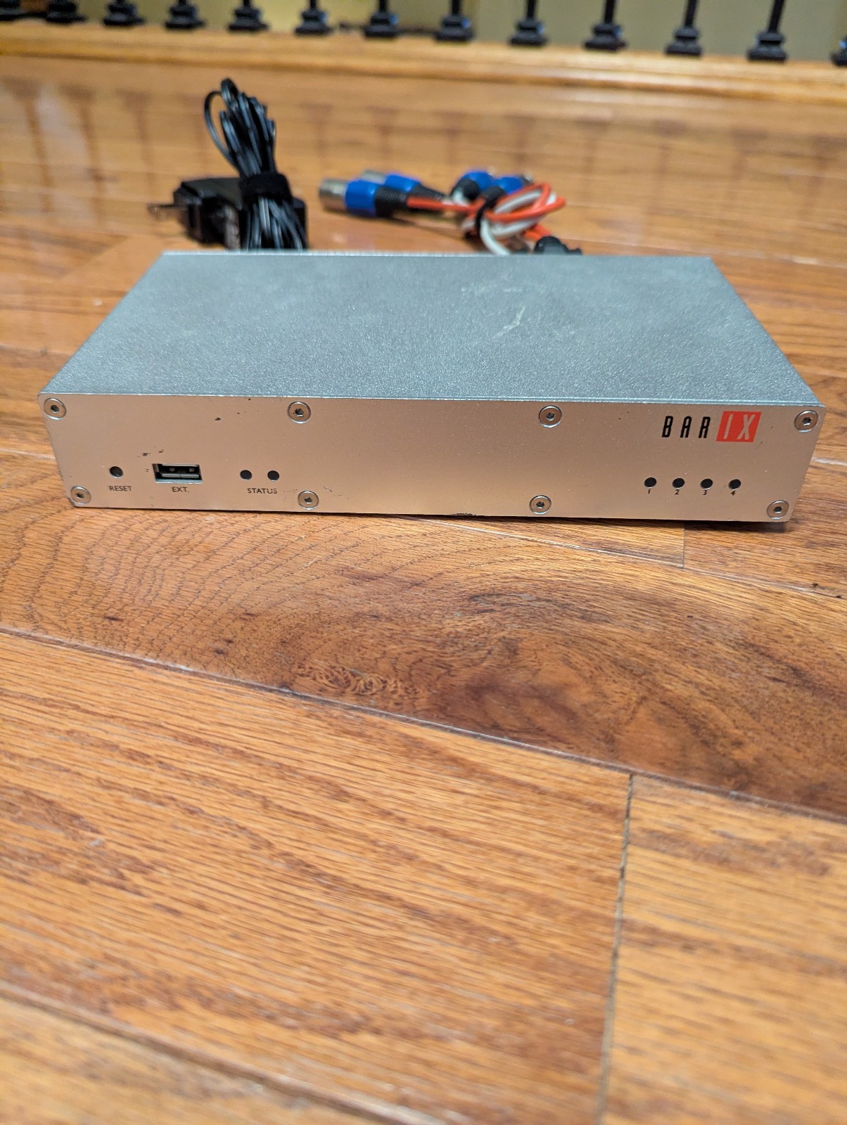 Barix Exstreamer 500, IP Audio Codec, used with XLR adapter and power supply