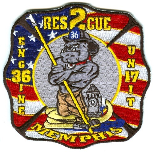 Memphis Fire Department Engine 36 Rescue 2 Unit 17 Patch Tennessee TN