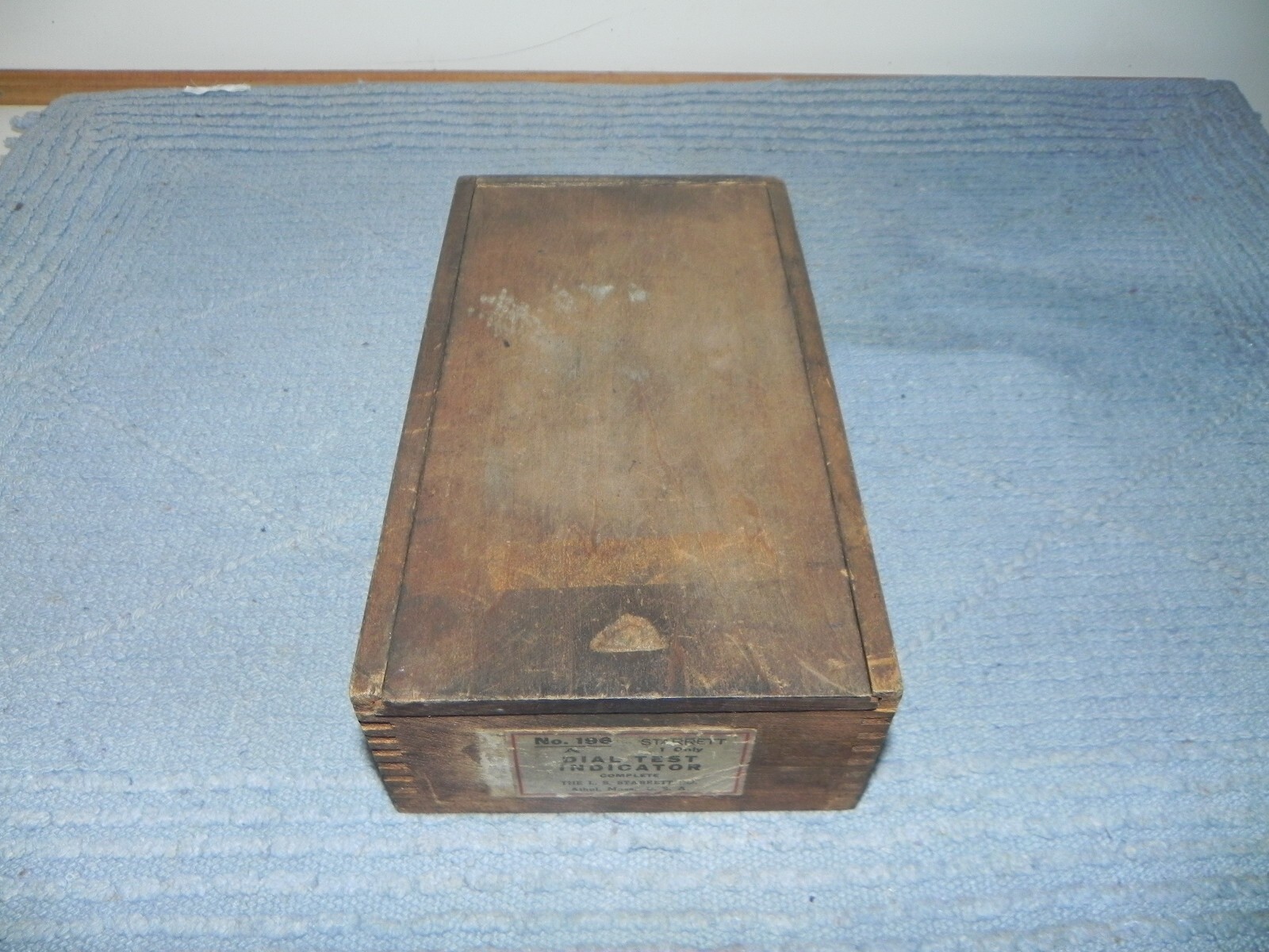 Vintage Starrett 196 Dial Test Indicator kit, In wooden box