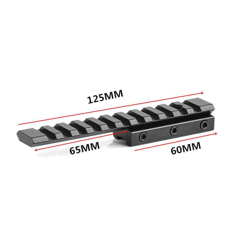 11mm to 20mm Dovetail Extension Scope Mount Base Weaver Picatinny Rail Adapter