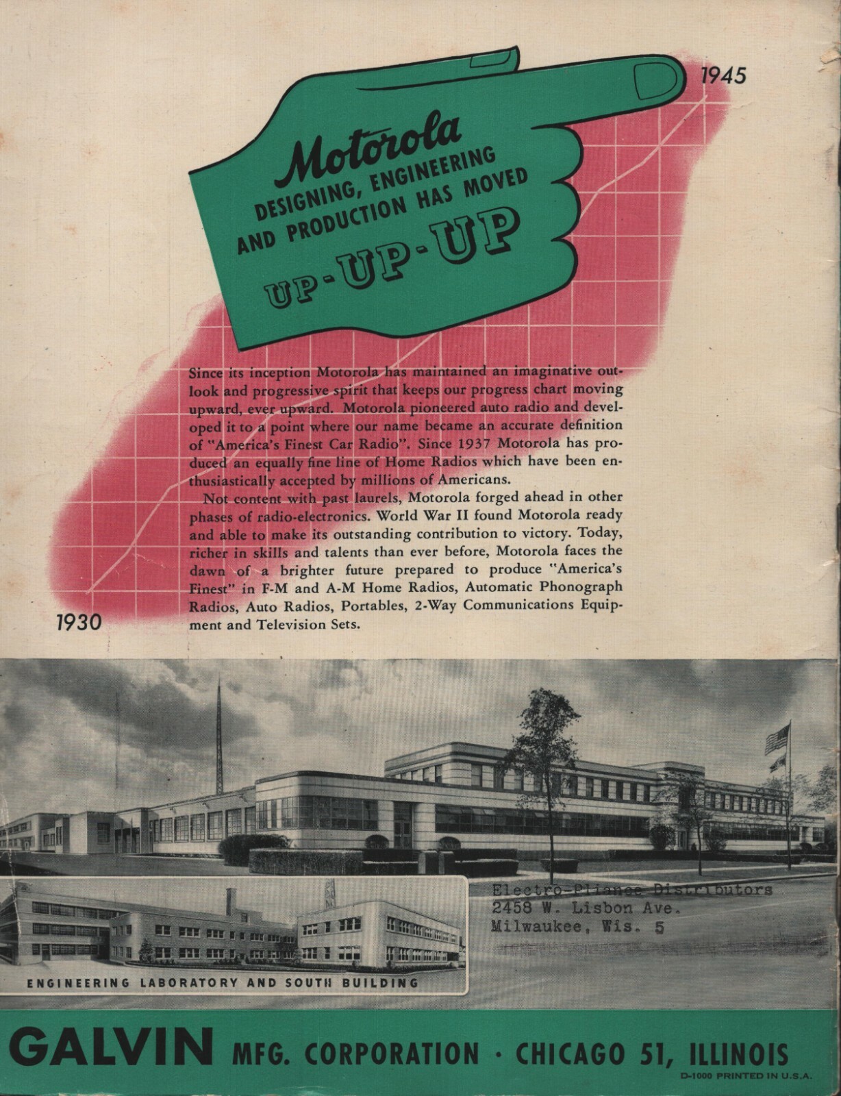 Motorola Radio 1946 Color Catalog