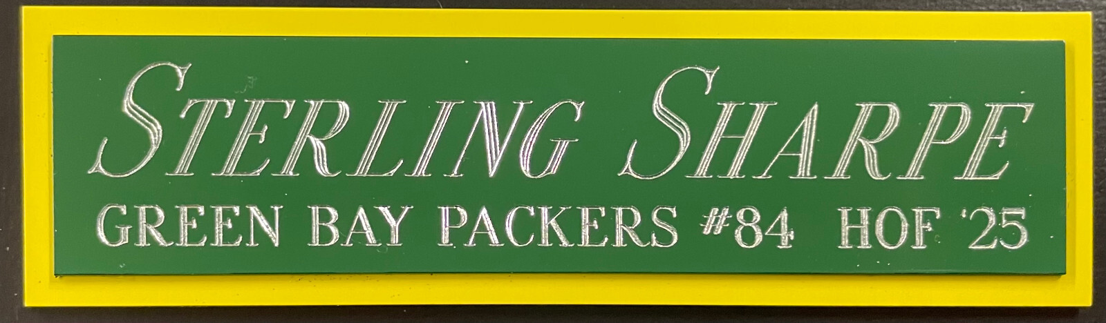 STERLING SHARPE PACKERS NAMEPLATE AUTOGRAPH SIGNED FOOTBALL-HELMET-JERSEY-PHOTO