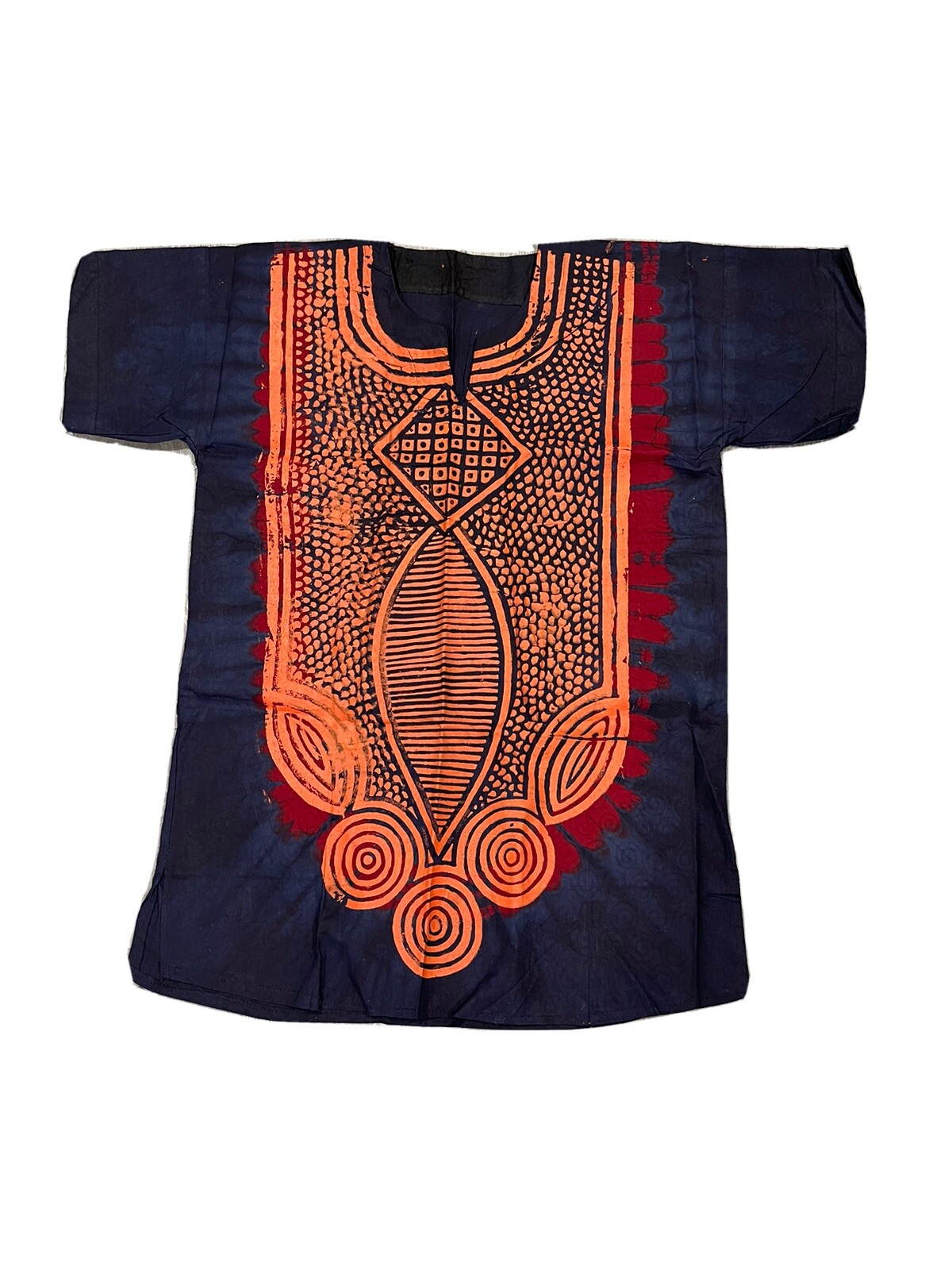 African Print Adire Kaftan Top Kampala. Made In Nigeria S/M Caftan