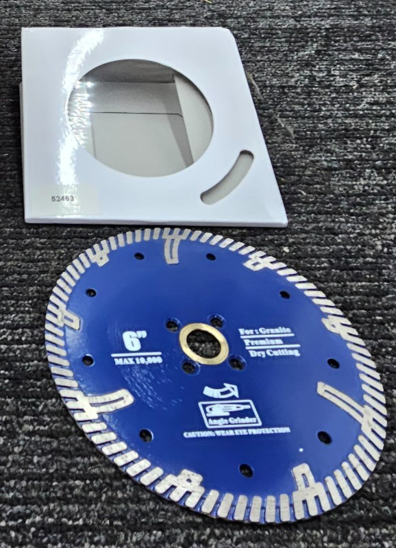 (QTY 2) 52463 6" Angle Grinder Diamond Saw Blade 10000 RPM Dry Cutting
