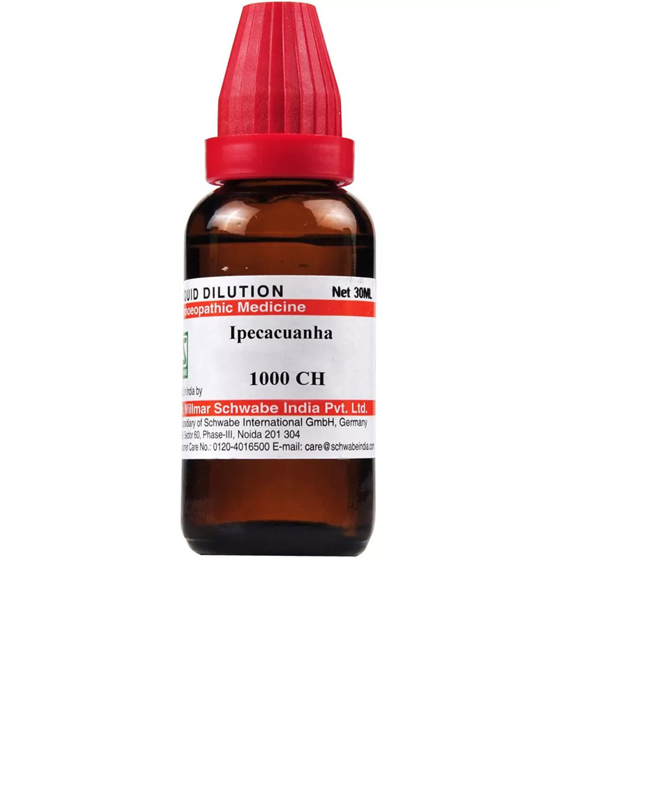 Willmar Schwabe India Homeopathic Ipecacuanha Dilution 30ml....