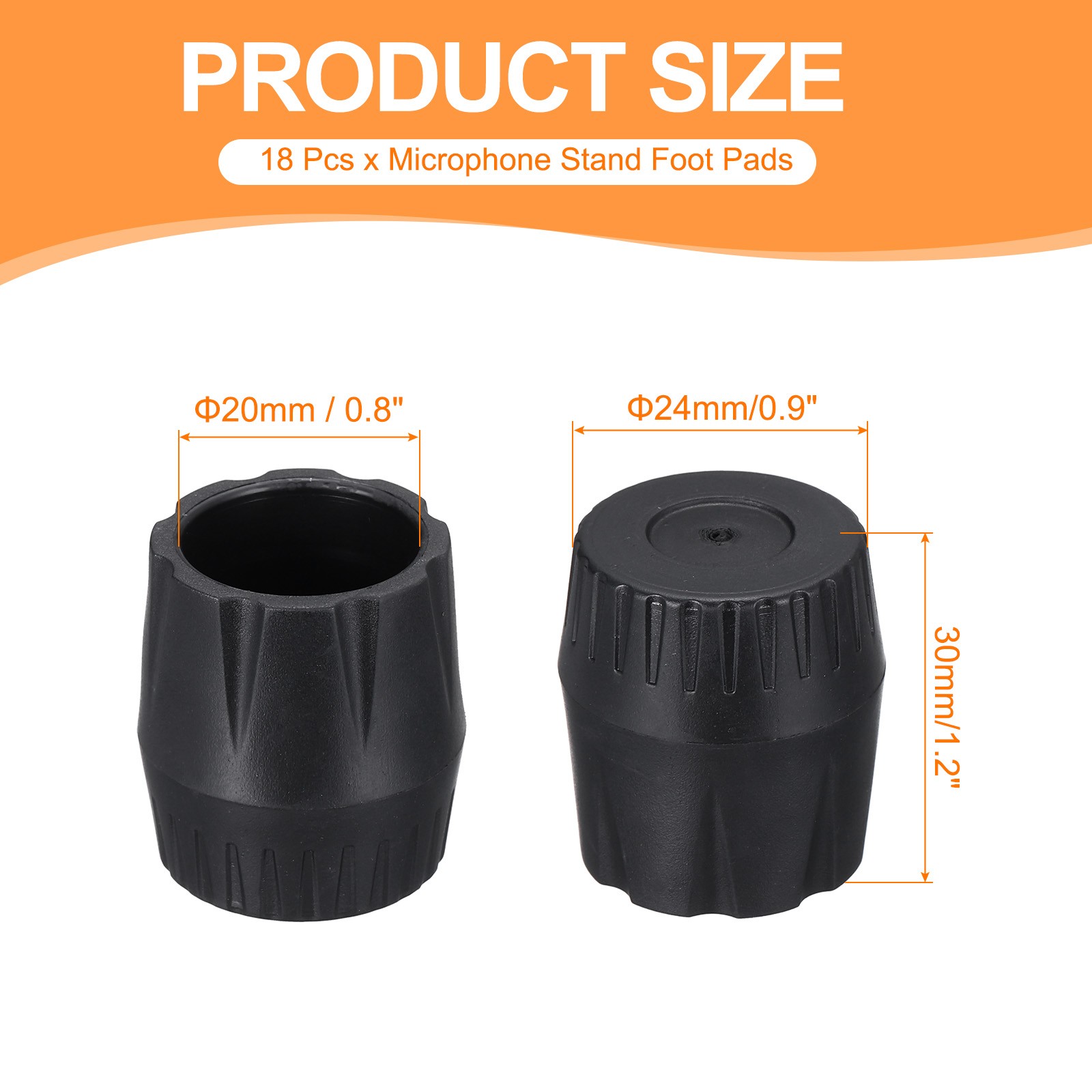 18Pcs Microphone Stand Foot Pads Holder Foot Protector Caps Leg Replacement