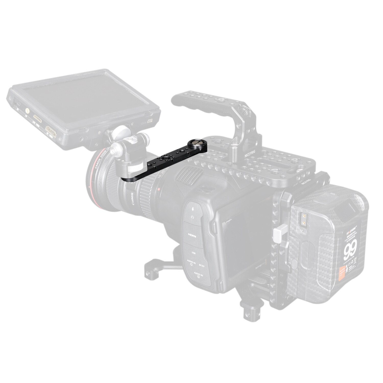 Niceyrig Nato Rail with 1/4 & 3/8 Arri Locating Mounting Points