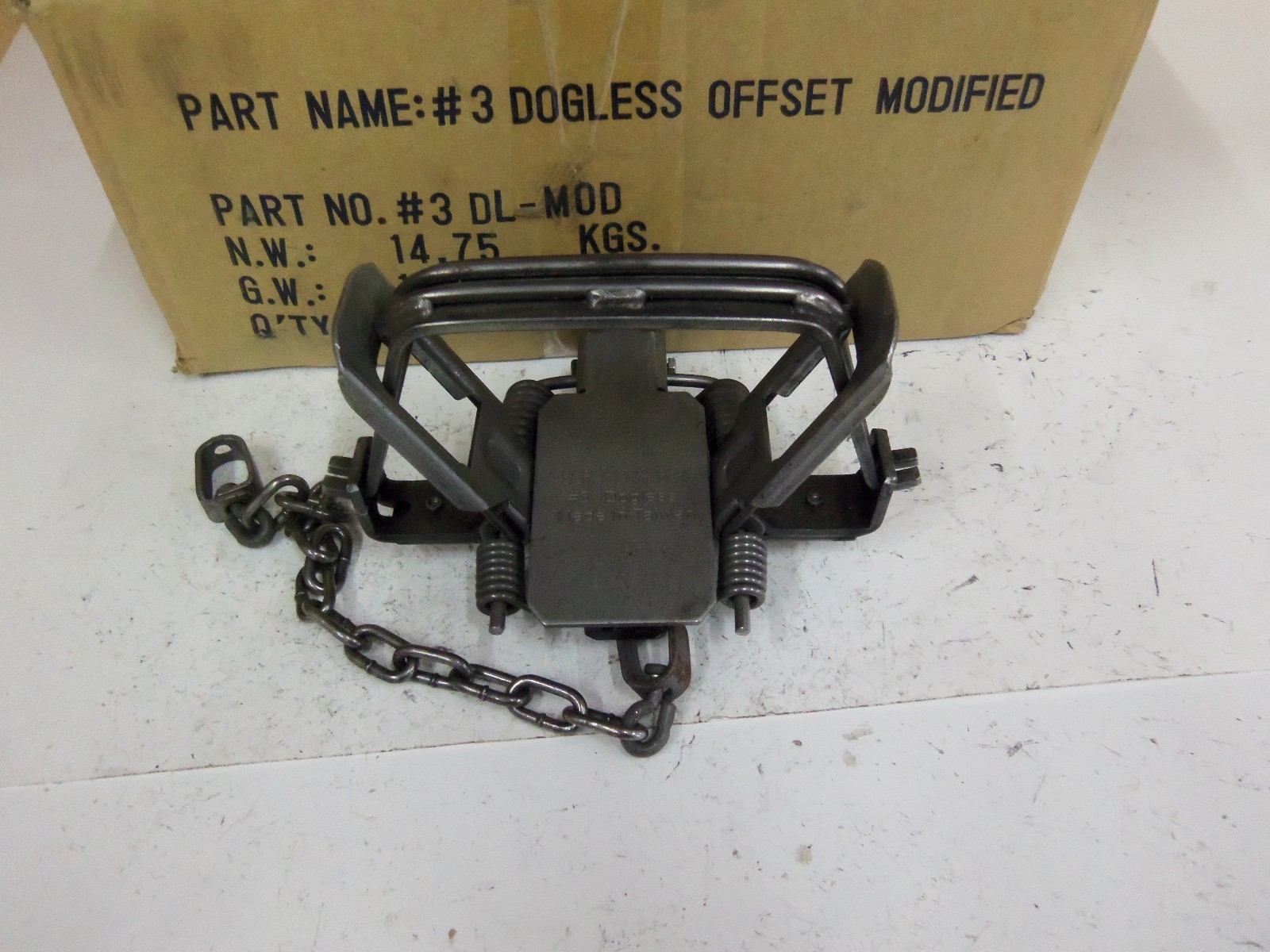 12 Bridger #3 Dogless Offset Modified Coil Spring Foothold Traps Coyote Trapping