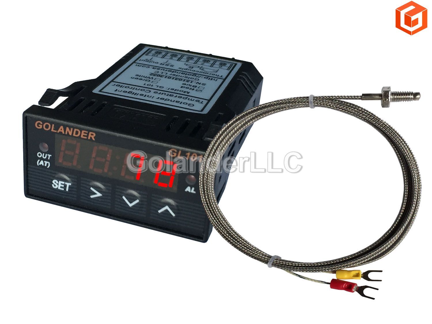 Universal 1/32DIN Digital PID Temperature Controller Red with K thermocouple